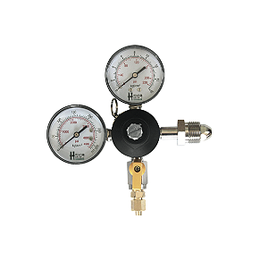 Regulador de pressão N2  com manômetro 1 via - Latão