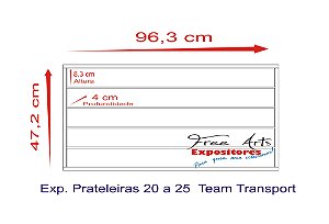 Expositor Prateleira Team Transport Hotwheels Portas de Acrilico