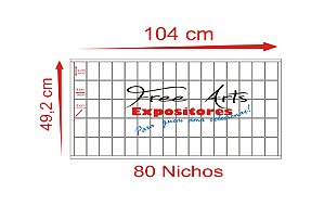 Estante Expositor 80 Copinhos Shot Cachaça Branco Porta de Acrílico