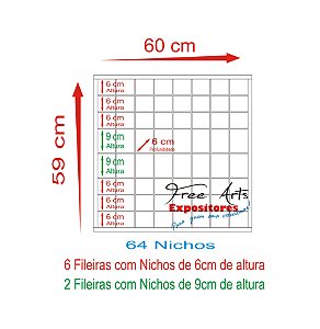 2 Expositores Personalizados Elaine Roma - Branco com Portas de Acrílico