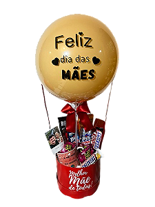 Caixa Balão Dia das Mães com chocolates e caneca