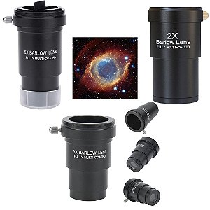 Barlow Lente 5X 3X 2X 50,8mm Para Telescópio Newtoniano Potencia Multiplicar Distância Focal Ver Planetas Nebulosas