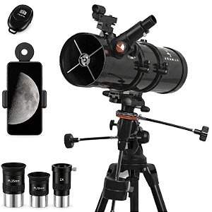 Telescópio Refletor Newtoniano 130mm Andrômeda 2 Uranum EQ3 Astronômico Luneta Para ver Nebulosas Planetas Galáxias Estrelas