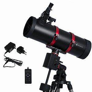 Telescópio Refletor Uranum 160/800mm Com Montagem Equatorial Alemã Motor 4 Tempos Base Motorizada Alta Precisão