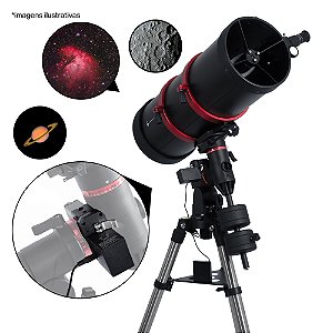 Telescópio Refletor Uranum Zeus 210/800mm EQ4 Motorizado Alta Captação De Luz Observação Avançada
