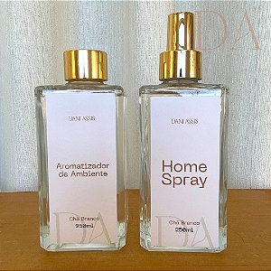 Kit Aromatizador de Ambientes + Home Spray Chá Branco 250ml