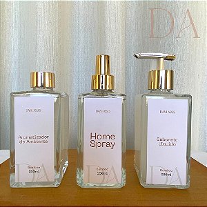 Kit Aromatizador + Home Spray + Sabonete Líquido Bamboo 250ml