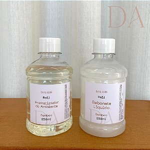 Kit Refil Aromatizador + Refil Sabonete Líquido Perolado Bamboo 250ml