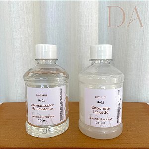 Kit Refil Aromatizador + Refil Sabonete Líquido Perolado Lavanda Francesa 250ml