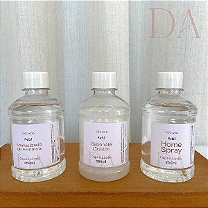 Kit Refis Aromatizador + Sabonete líquido + Home Spray Capim Limão 250ml