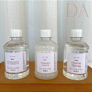 Kit Refis Aromatizador + Sabonete líquido + Home Spray Lavanda Francesa 250ml