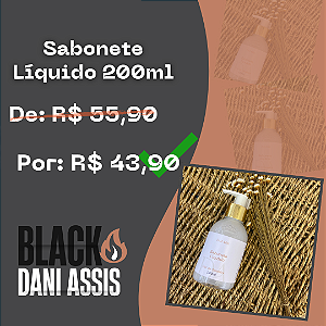 Sabonete Líquido Perolado 200ml - Black