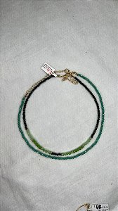Colar/ Chocker Pedras em Degradê Cores- Banhado em ouro 18K
