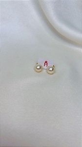 Brinco de Pérola 8mm - Semijóia Banhado 18K