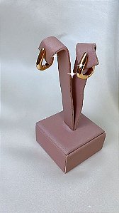 Brinco insp. Alta Joalheria Argola Clique Pequena - Semijoia Banhada Ouro 18 K