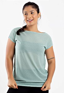Blusa Fitness Tela Manga Curta Verde