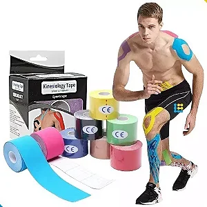 Fita de Cinesiologia Bandagem Adesiva Elástica Esporte