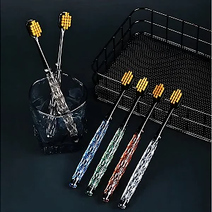 Kit 3 Escovas De Dente com Cabo De Cristal