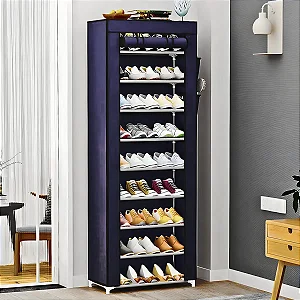 Sapateira Multiuso Para Calçados 9 Andares Com Porta Organiz