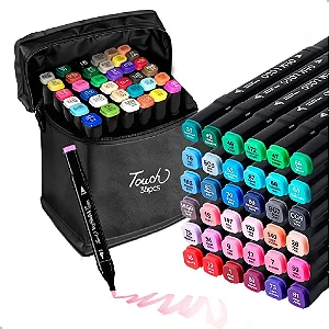 Kit 36 Canetas Marcadoras Ponta Dupla – Arte, Cor e Criativi