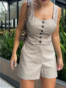 SHORT FRANCESCA CINZA