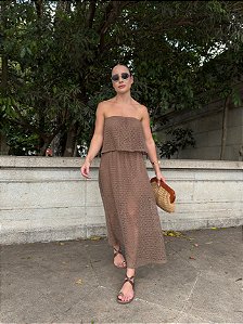 VESTIDO LEONORA MARROM