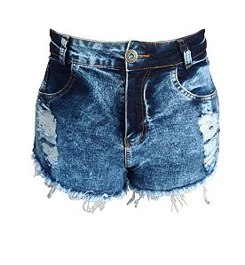 short curto jeans desfiado