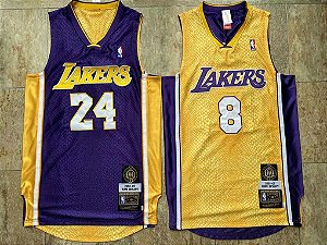 Chaveiro Camisa amarela Kobe Bryant 24 e Bola de Basquete Roxa