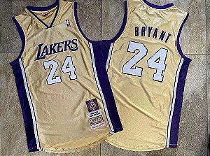 Camisa de Basquete Los Angeles Lakers Especial Hall da Fama Hardwood Classics M&N - 24 Kobe Bryant