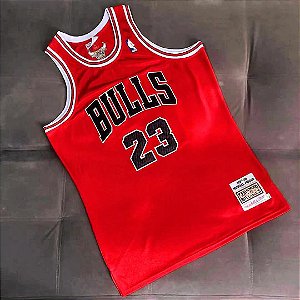 Camisa de Basquete Chicago Bulls Vermelho Brilhante 1997/98 Hardwood Classics M&N - 23 Michael Jordan