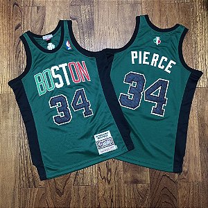 Camisa de Basquete Boston Celtics Especial Italy Flag 2007 Hardwood Classics M&N - 34 Paul Pierce