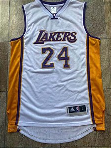 Camisa de Basquete Los Angeles Lakers retrô Adidas Bordado Denso - 24 Kobe Bryant