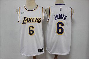 Camisa de Basquete Los Angeles Lakers 2021/22 Aniversário 75 anos - 6 Lebron James