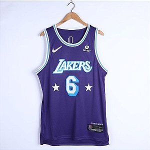 Camisa de Basquete Los Angeles Lakers City Edition Diamond 75th - Lebron James 6