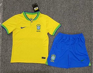 Kit Infantil Seleção Brasileira de Futebol Copa do Mundo 2022