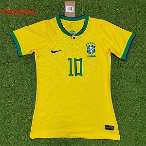 Camisa Seleção Brasileira de Futebol Copa do Mundo 2022 Versão Feminina