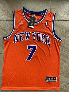 Camisa de Basquete New York Knicks Retrô Laranja - 7 Carmelo Anthony
