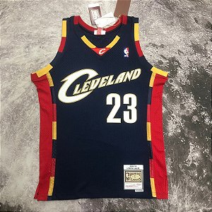 Camisa de Basquete Cleveland Cavaliers 2008/09 Aplicado a Quente Hardwood Classics M&N - 23 Lebron James