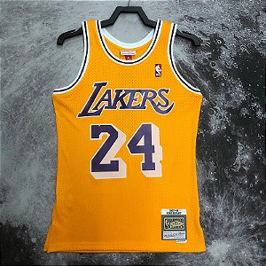 Camisa de Basquete Los Angeles Lakers 2007/08 Hardwood Classics M&N (Prensado a Quente) - 24 Kobe Bryant