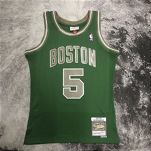 Camisa de Basquete Boston Celtics 2007-08 Hardwood Classics M&N (Prensado a Quente) - 5 Kevin Garnett