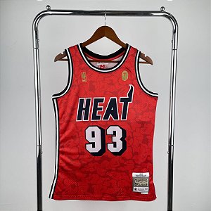 Camisa de Basquete Especial Miami Heat x BAPE x M&N Hardwood Classics (prensada a quente)