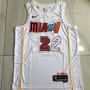 Camisa de Basquete Miami Heat City Edition 2023 Bordado Denso - 22 Butler