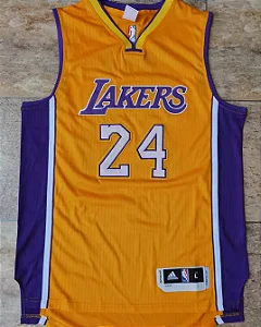 Camisa de Basquete Los Angeles Lakers retrô Adidas Bordado Denso - 24 Kobe Bryant