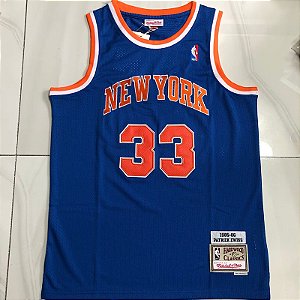 Camisa de Basquete New York Knicks 1985/86 Hardwood Classics M&N - 33 Patrick Ewing