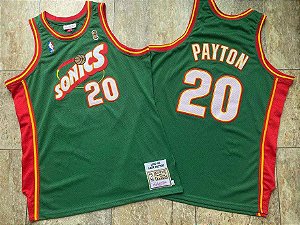 (PRONTA ENTREGA) Camisa de Basquete Seattle Supersonics 1995/1996 Hardwood Classics M&N - Gary Payton 20