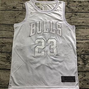 Camisa de Basquete Chicago Bulls Especial MVP All White - Michael Jordan 23