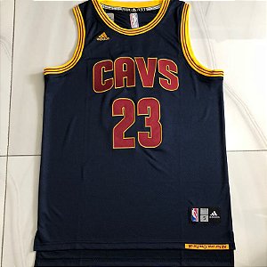 Camisa de Basquete Cleveland Cavaliers Retrô Adidas Bordado Denso - 23 LeBron James