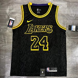 Camisa de Basquete Los Angeles Lakers Black Mamba Kobe Bryant 24