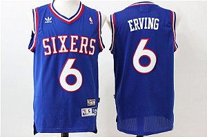 Camisas Retrô Philadelphia 76ers - 6 Julius Erving (Dr. J.)