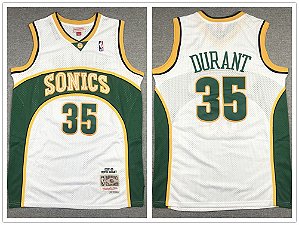 Camisas de Basquete Retrô Seatle Supersonics - 35 Kevin Duran